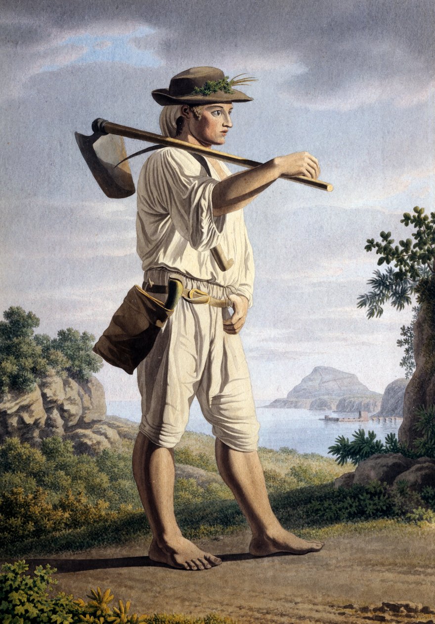 Fermier en arrière-plan des Campi Flegrei, par Giovan Battista Lusieri - Giovanni Battista Lusieri