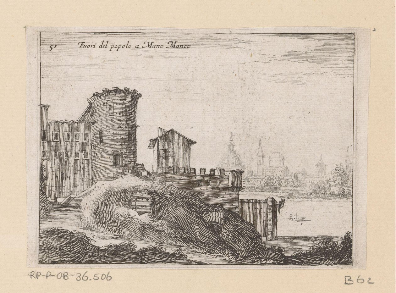 Constructions à Rome, près de la Porta del Popolo - Giovanni Battista Mercati