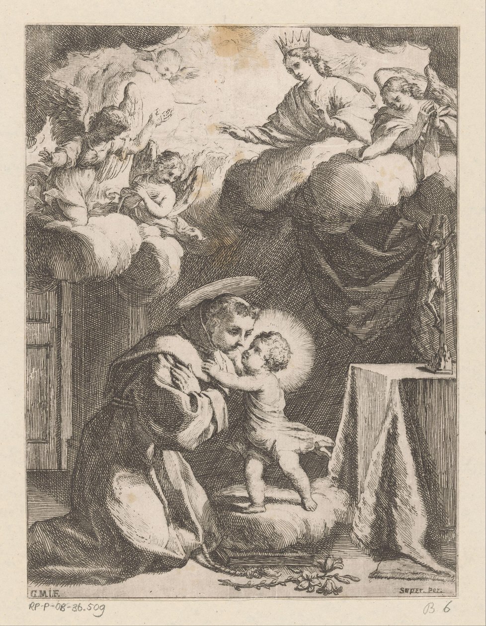 Saint Antoine de Padoue adorant l