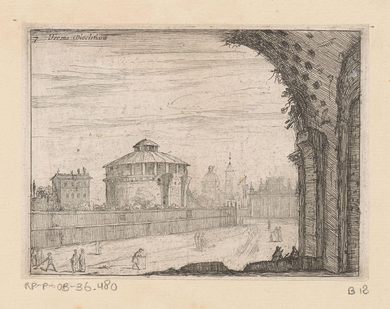 Restes des Thermes de Dioclétien à Rome - Giovanni Battista Mercati