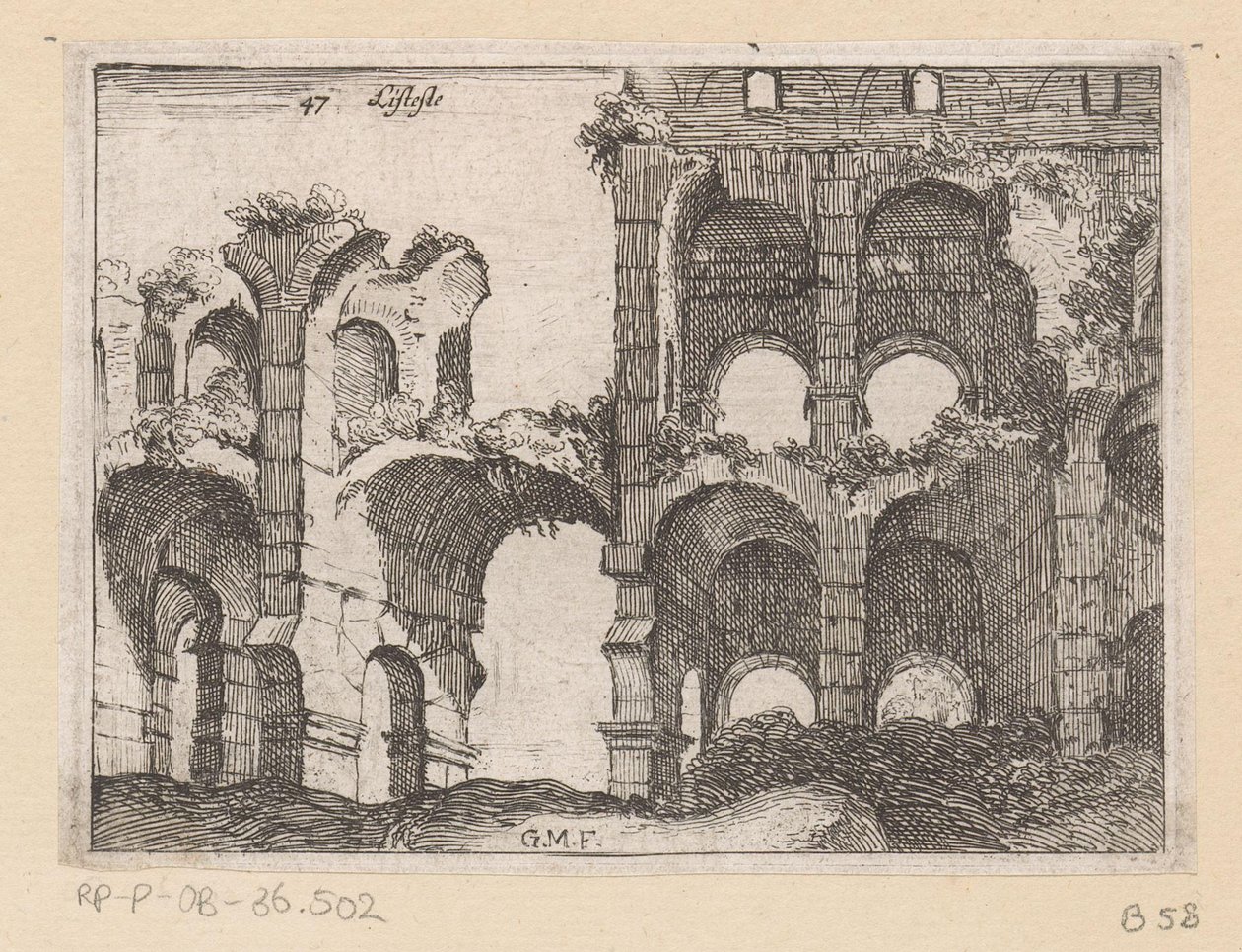 Vestiges du Colisée à Rome - Giovanni Battista Mercati