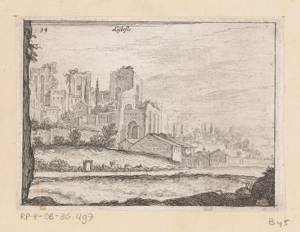 Ruines du Palazzo Maggiore à Rome - Giovanni Battista Mercati