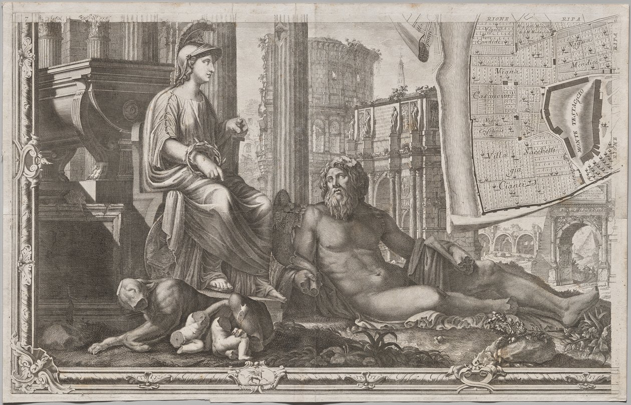 Nuova pianta di Roma data in luce da Giambattista Nolli l’année MDCCXLVII, connue sous le nom de La Pianta Grande di Roma - Giovanni Battista Nolli