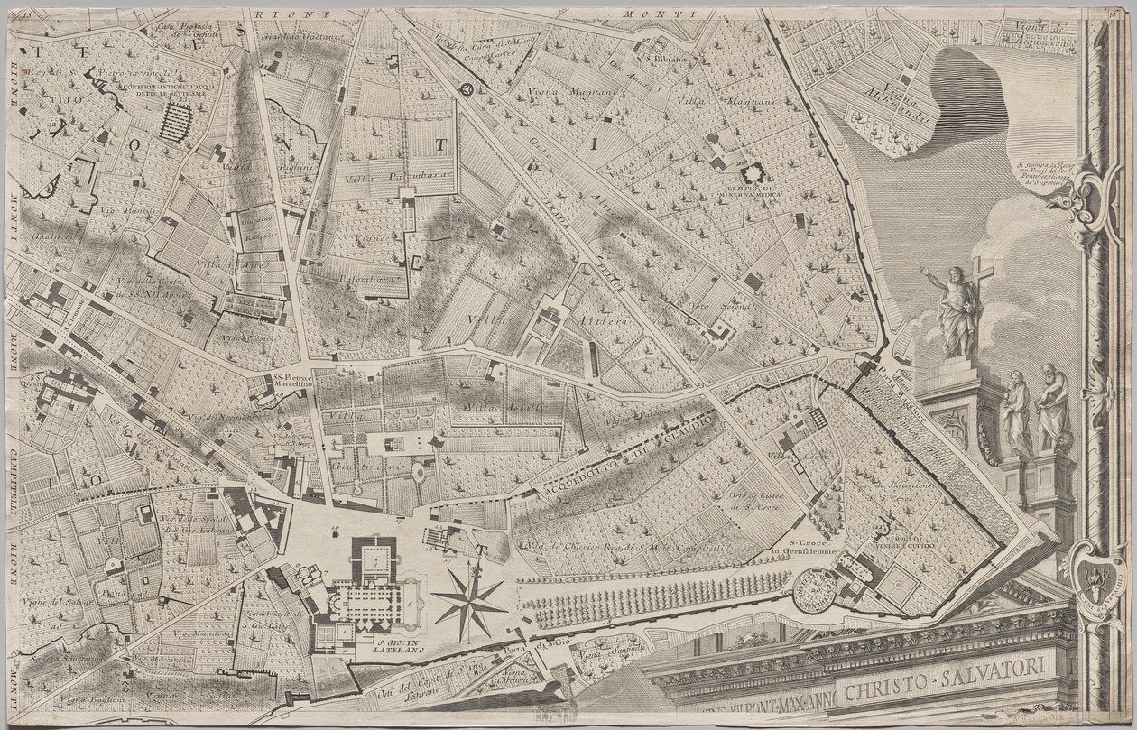 Nuova pianta di Roma data in luce da Giambattista Nolli l’année MDCCXLVII, connue sous le nom de La Pianta Grande di Roma - Giovanni Battista Nolli