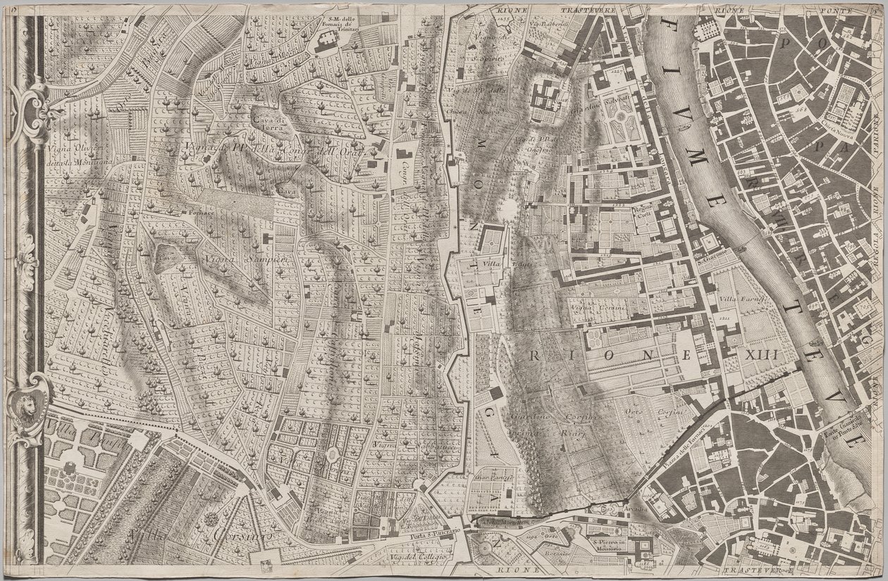 Nuova pianta di Roma data in luce da Giambattista Nolli l’année MDCCXLVII, connue sous le nom de La Pianta Grande di Roma - Giovanni Battista Nolli