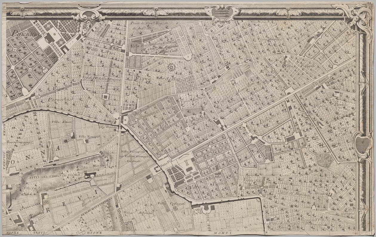 Nuova pianta di Roma data in luce da Giambattista Nolli l’année MDCCXLVII, connue sous le nom de La Pianta Grande di Roma - Giovanni Battista Nolli