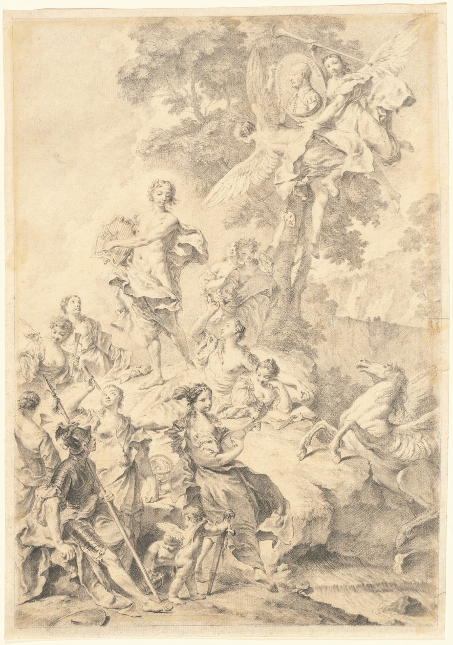 Apollon, les Muses et Mars : En louange de Tasso - Giovanni Battista Piazzetta