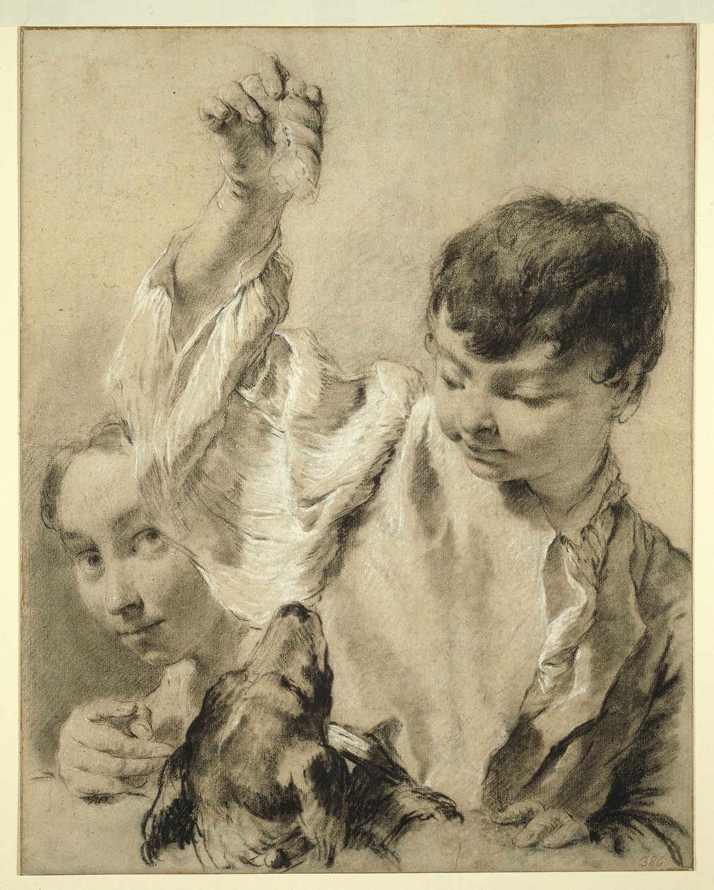 Giacomo nourrit un chien - Giovanni Battista Piazzetta