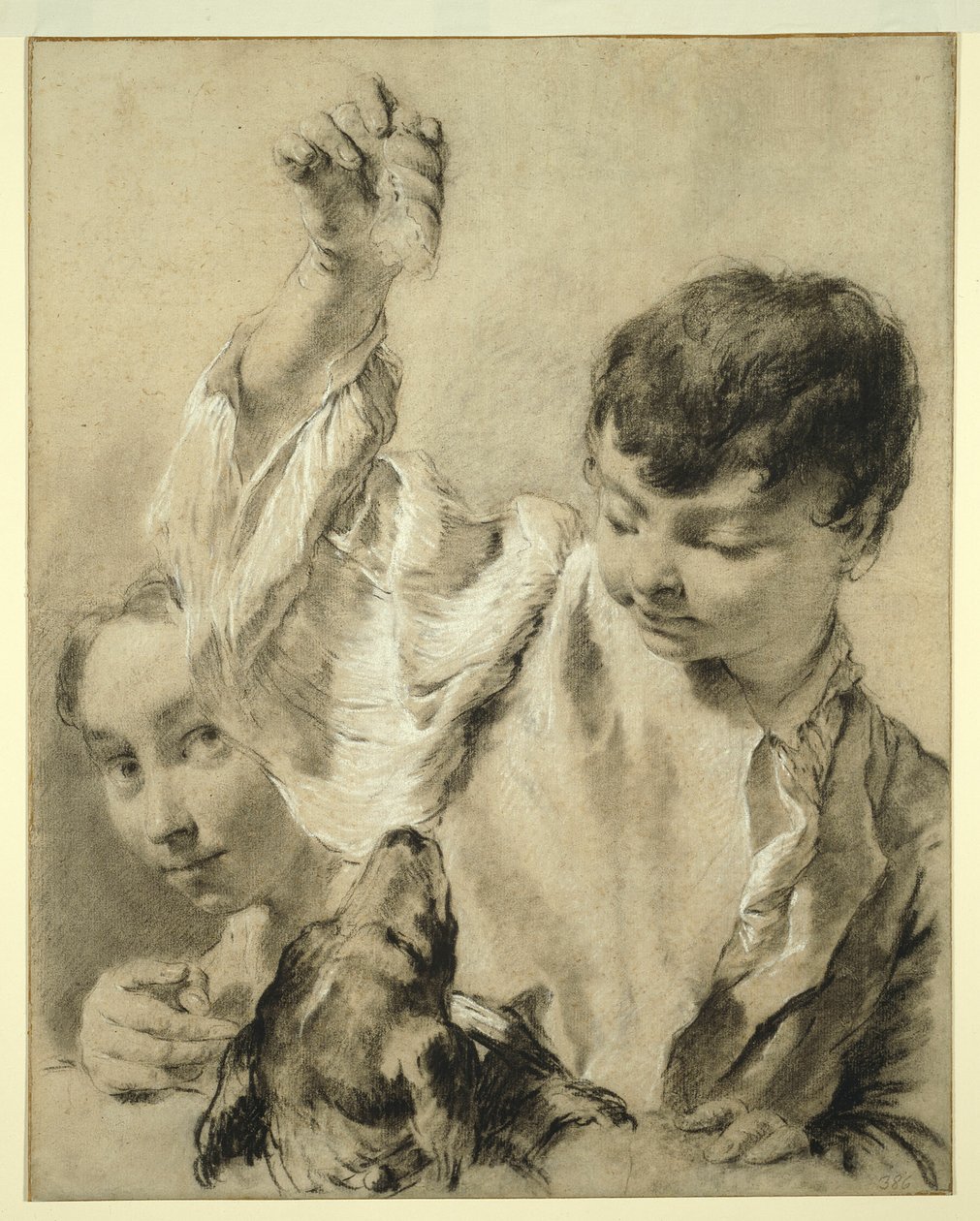 Giacomo nourrit un chien - Giovanni Battista Piazzetta