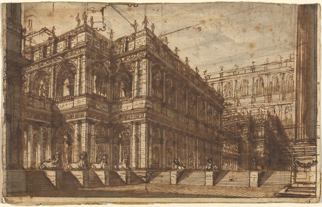 Un ancien forum avec portiques - Giovanni Battista Piranesi