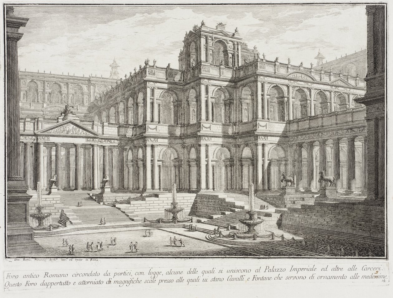Forum antique entouré de portiques - Giovanni Battista Piranesi