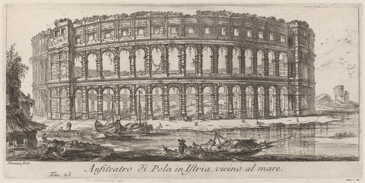 Amphithéâtre de Pula en Istrie - Giovanni Battista Piranesi