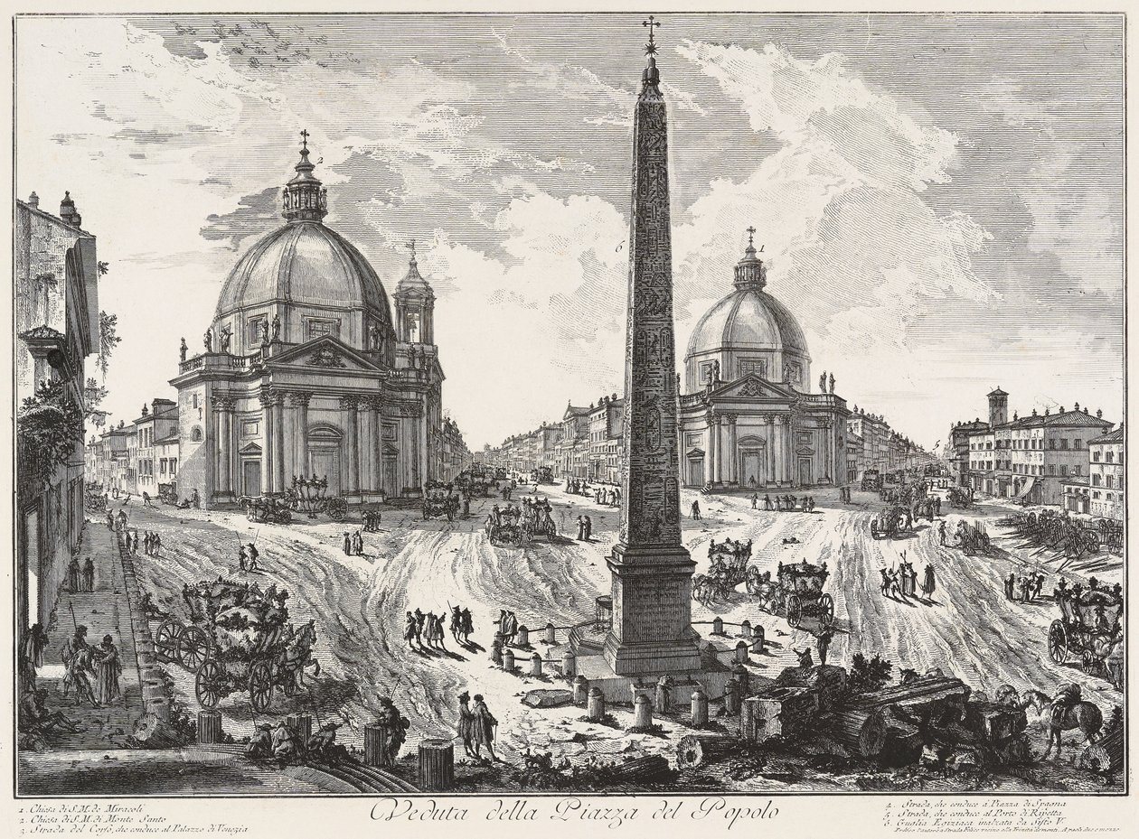 Vue de la Piazza del Popolo - Giovanni Battista Piranesi