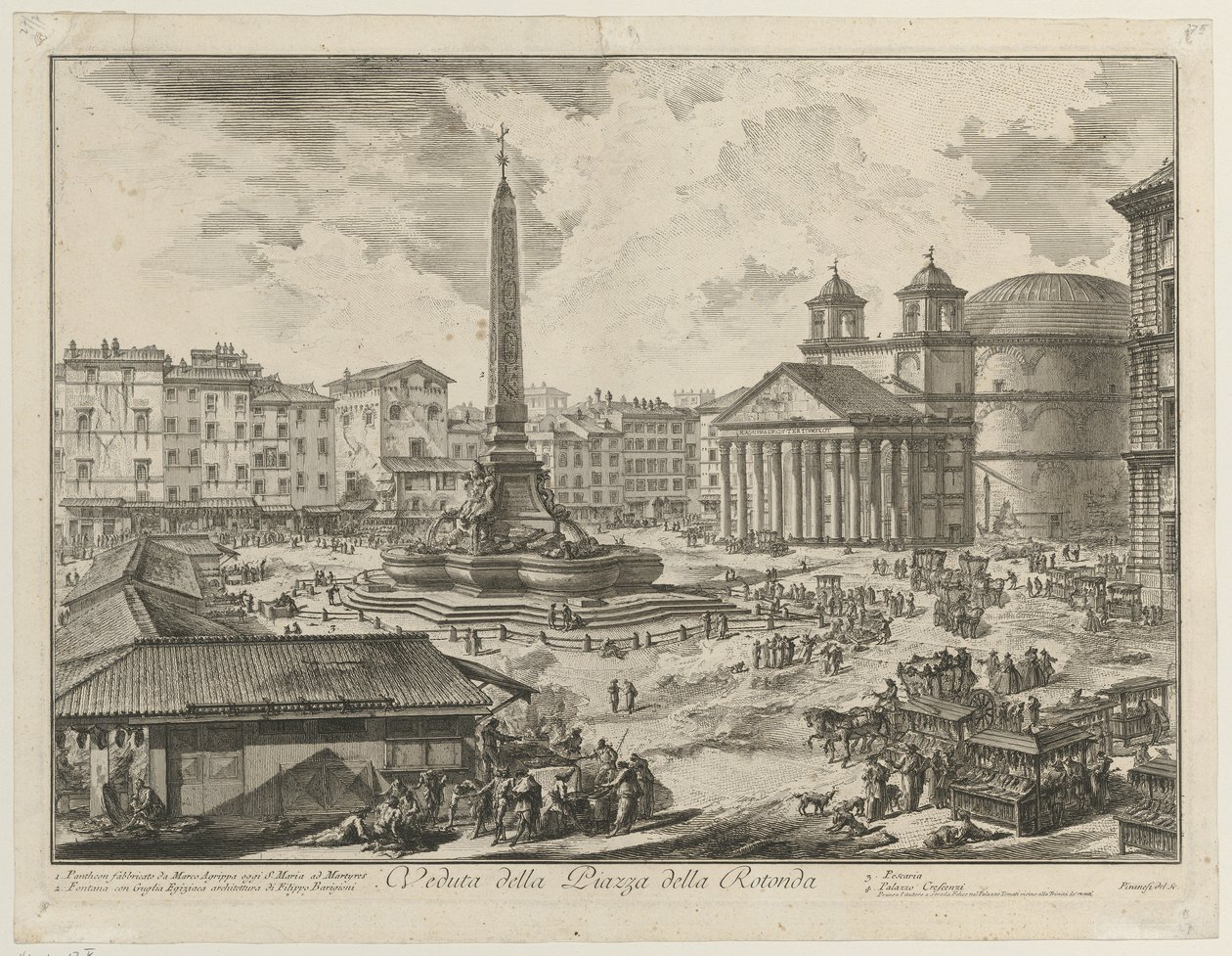Vue de la Piazza della Rotonda avec le Panthéon et l