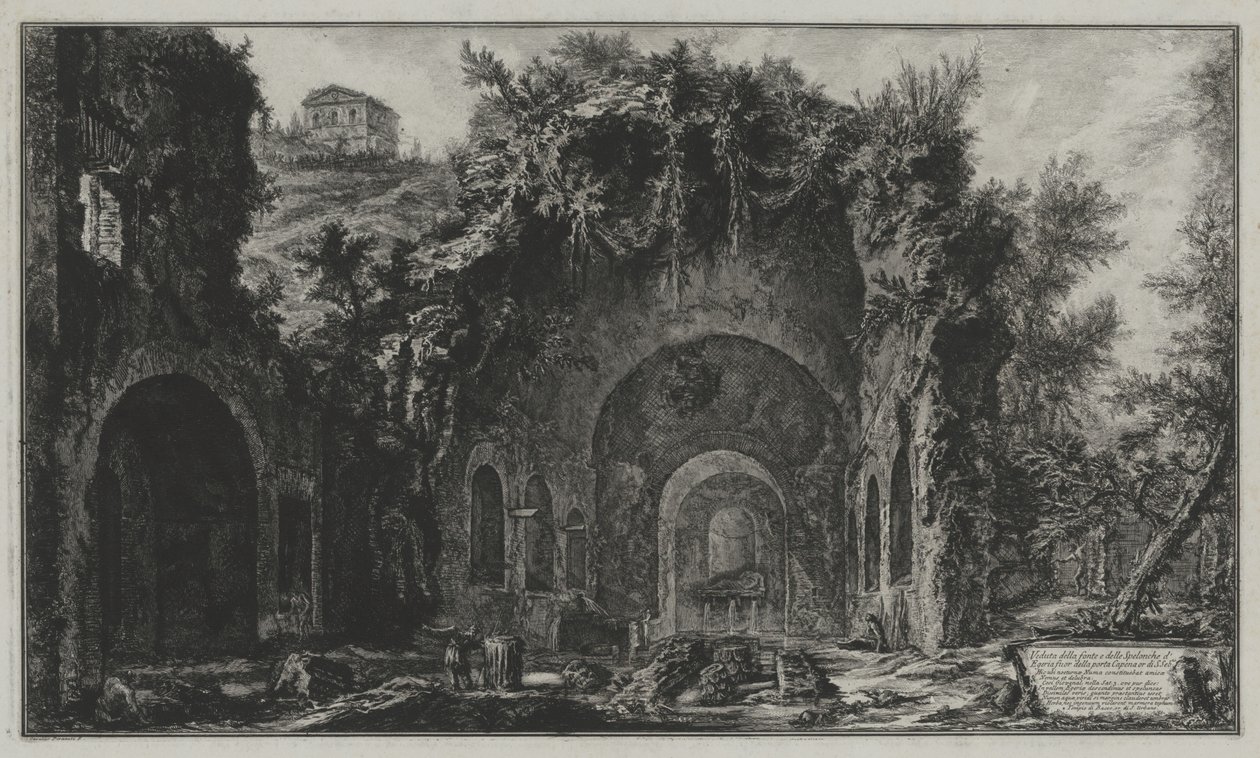 Vue de la source et de la grotte d