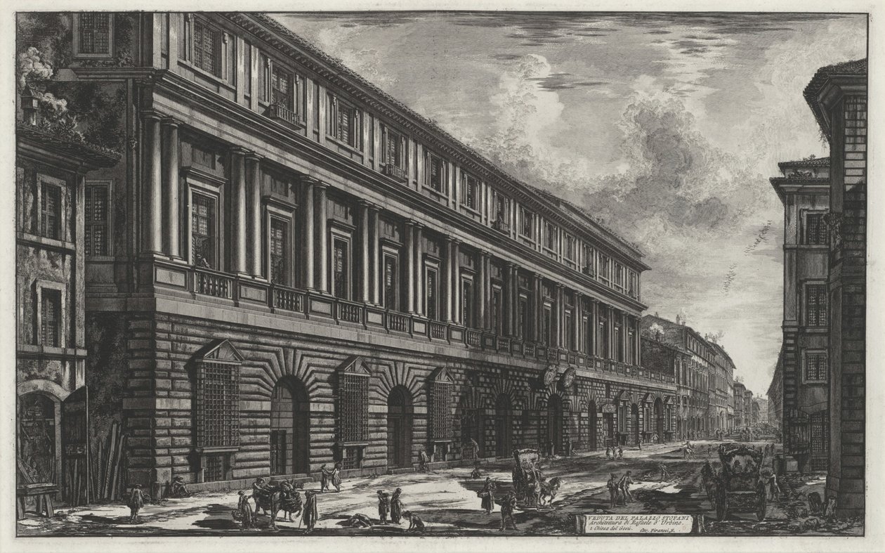 Vue du Palazzo Stopani (tirée de : Vedute di Roma) - Giovanni Battista Piranesi