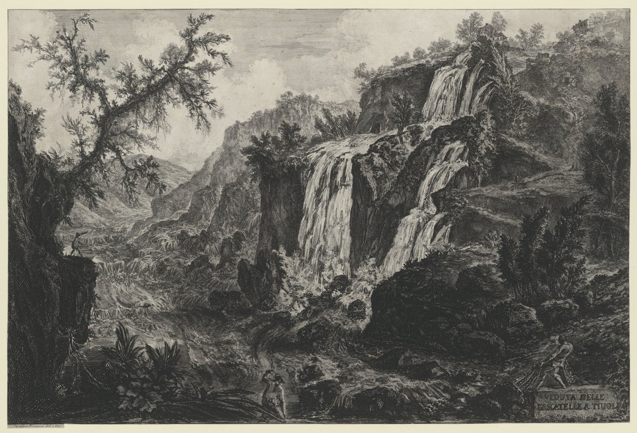 Vue de la cascade de Tivoli - Giovanni Battista Piranesi