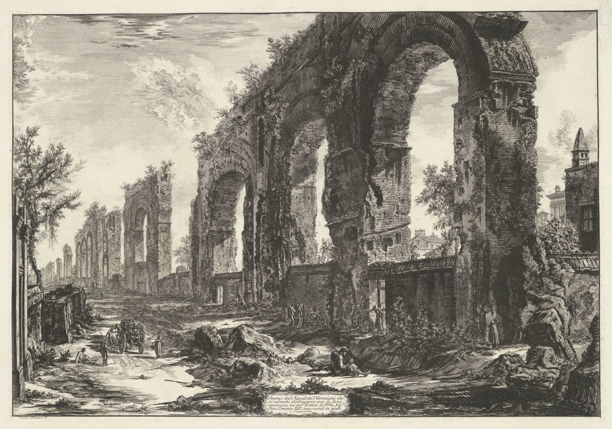 Aqueduc de Néron à Rome (Gezichten op Rome) - Giovanni Battista Piranesi