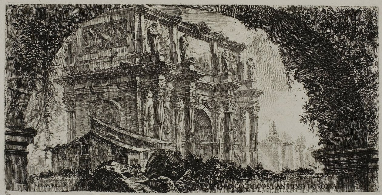 Arc de Constantin à Rome, planche 9 de Quelques vues d