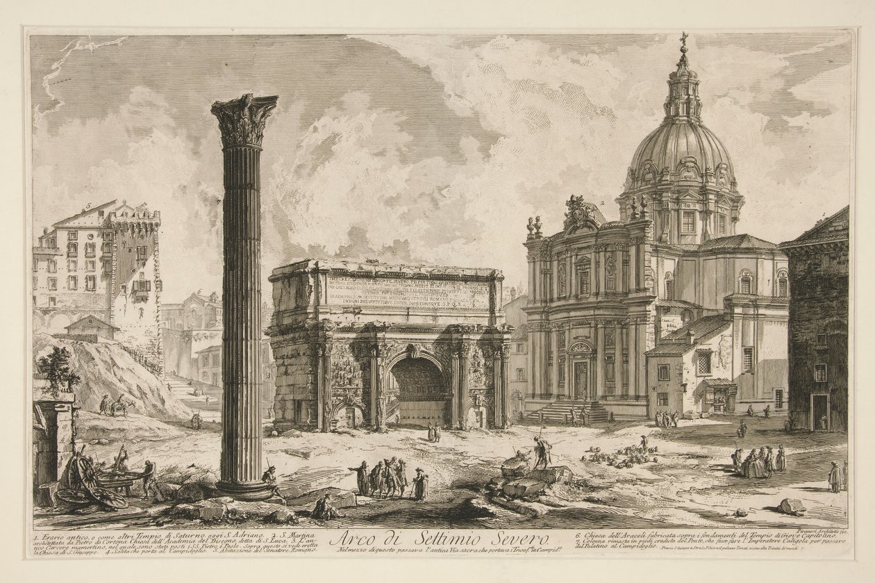 Arc de Septime Sévère, de Vedute di Roma - Giovanni Battista Piranesi