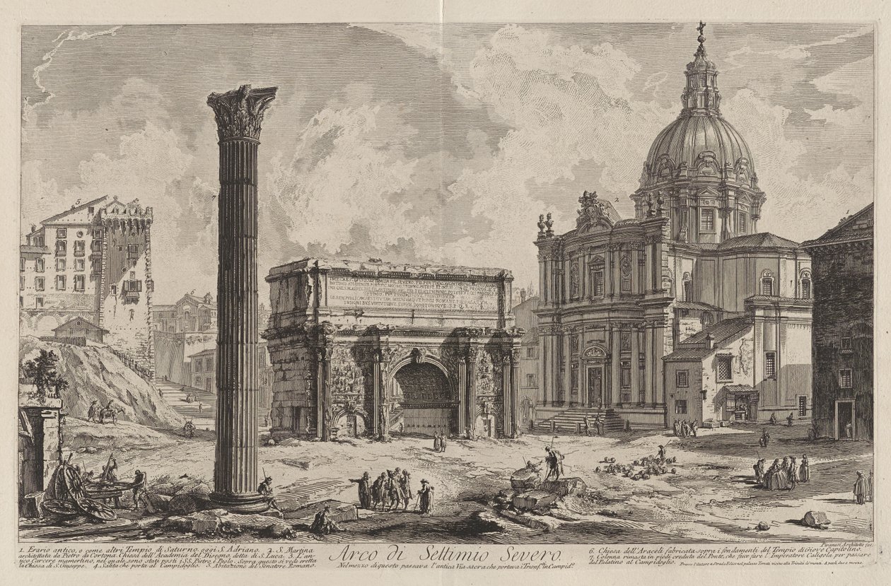 Arc de Septime Sévère. En son milieu passait l