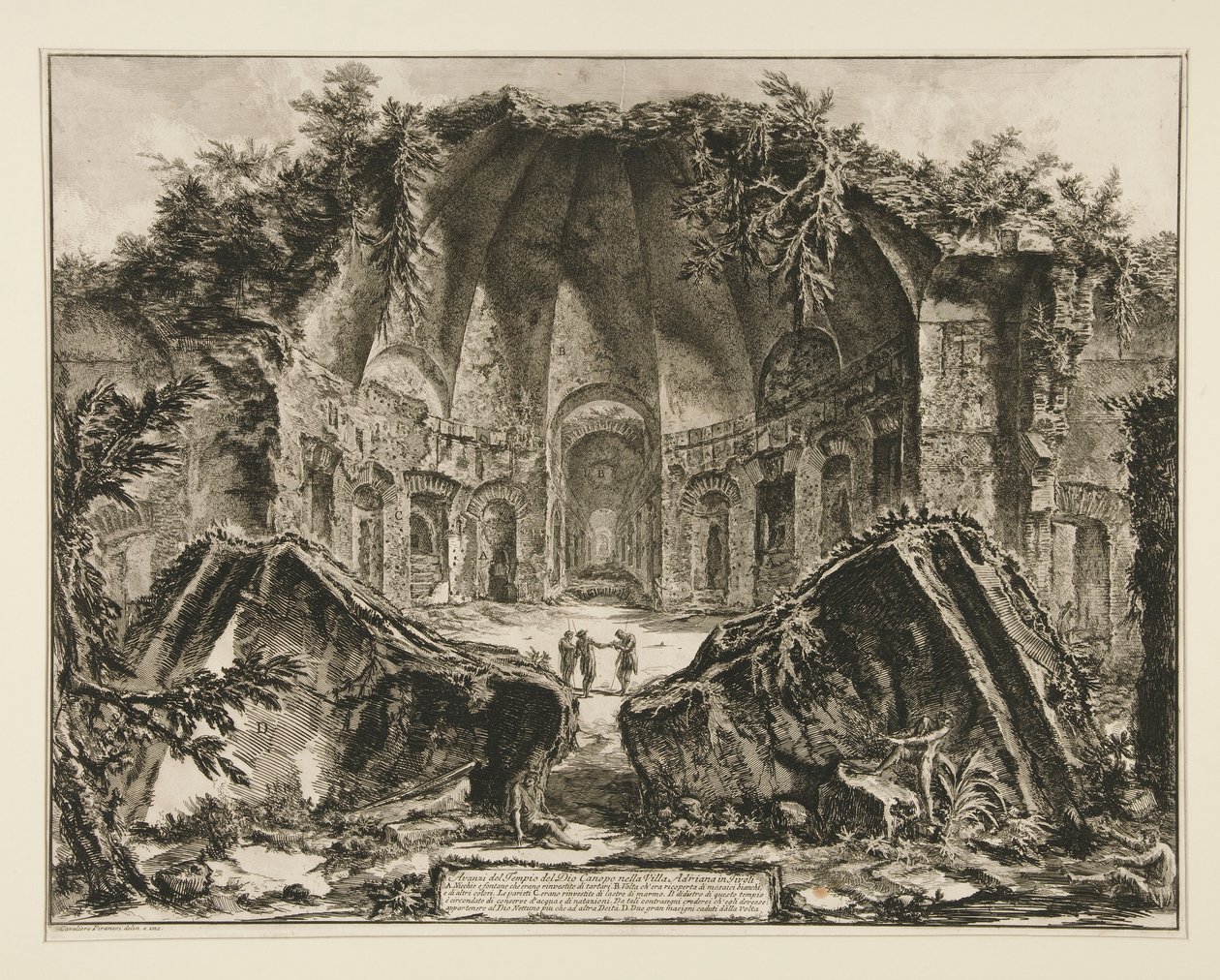 Restes du Temple du Dieu Canopus à la Villa Hadriana à Tivoli - Giovanni Battista Piranesi