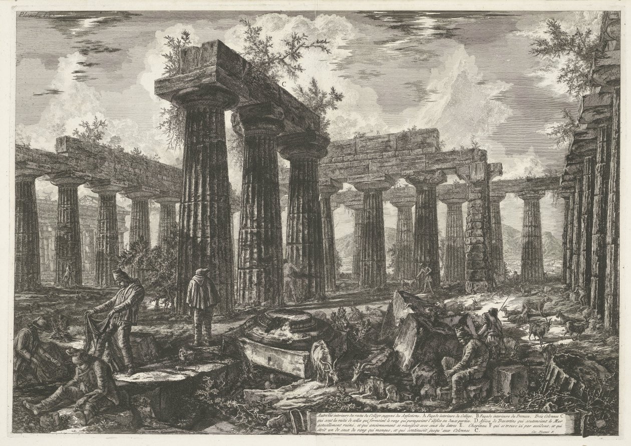 Basilique de Paestum à Paestum - Giovanni Battista Piranesi