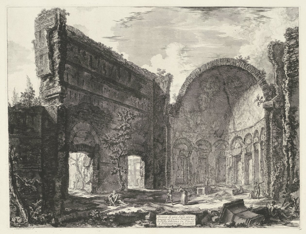 Bibliothèque de la Villa Adriana à Tivoli - Giovanni Battista Piranesi
