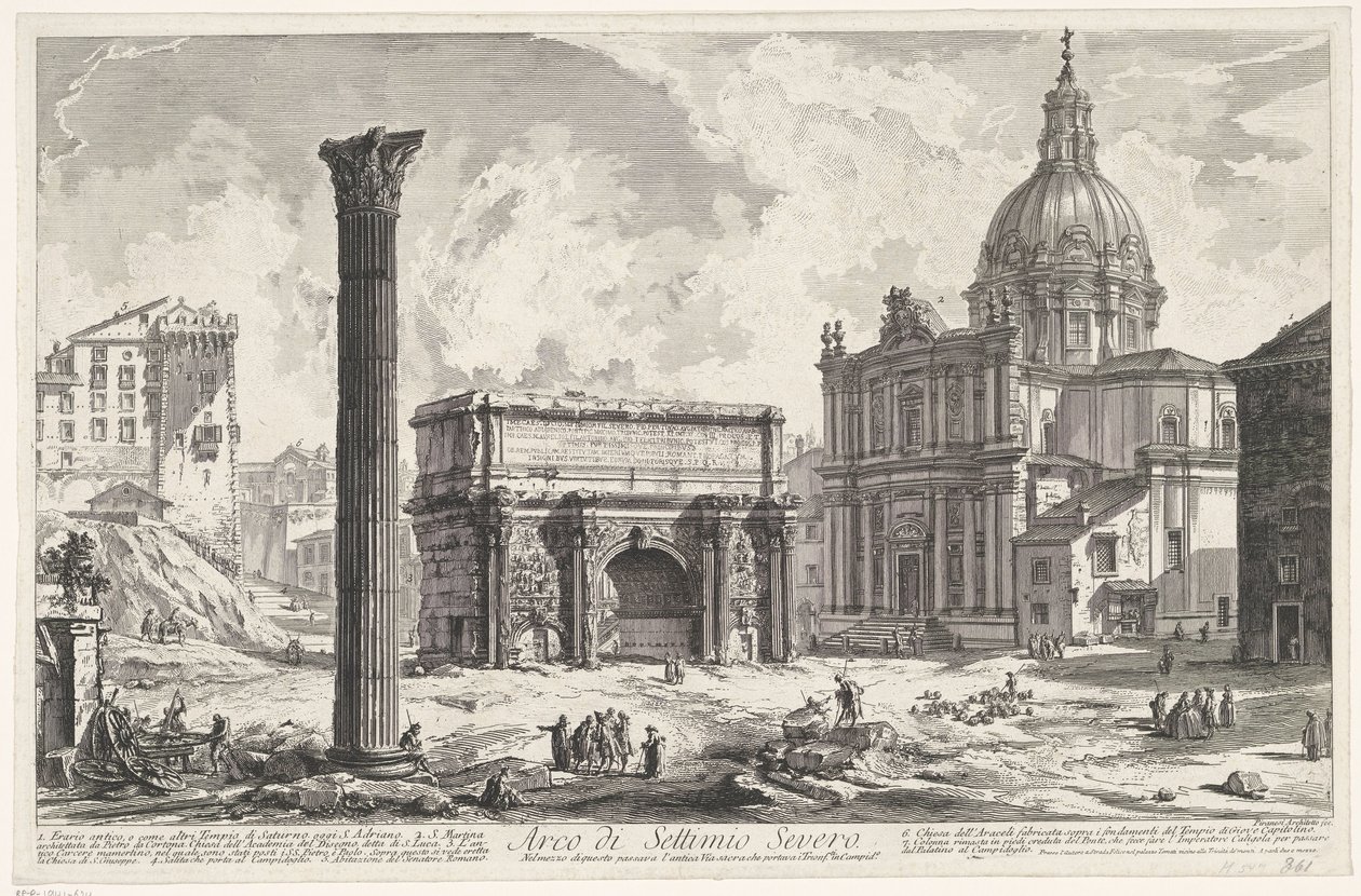 Arc de Septime Sévère sur le Forum Romain (vues de Rome) - Giovanni Battista Piranesi