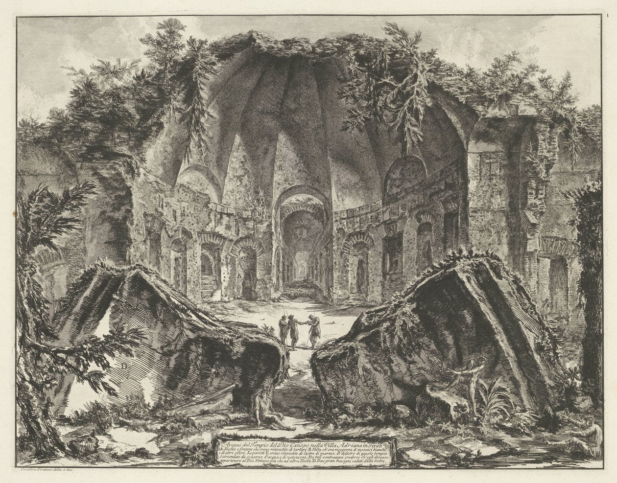 Canopus dans la Villa Adriana à Tivoli (Vues de Rome) - Giovanni Battista Piranesi