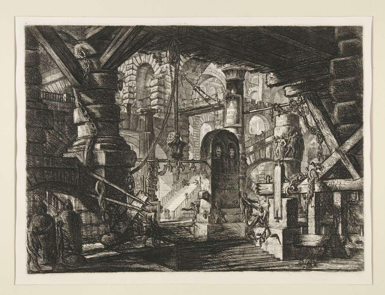 Carceri, XVI : La jetée aux chaînes - Giovanni Battista Piranesi