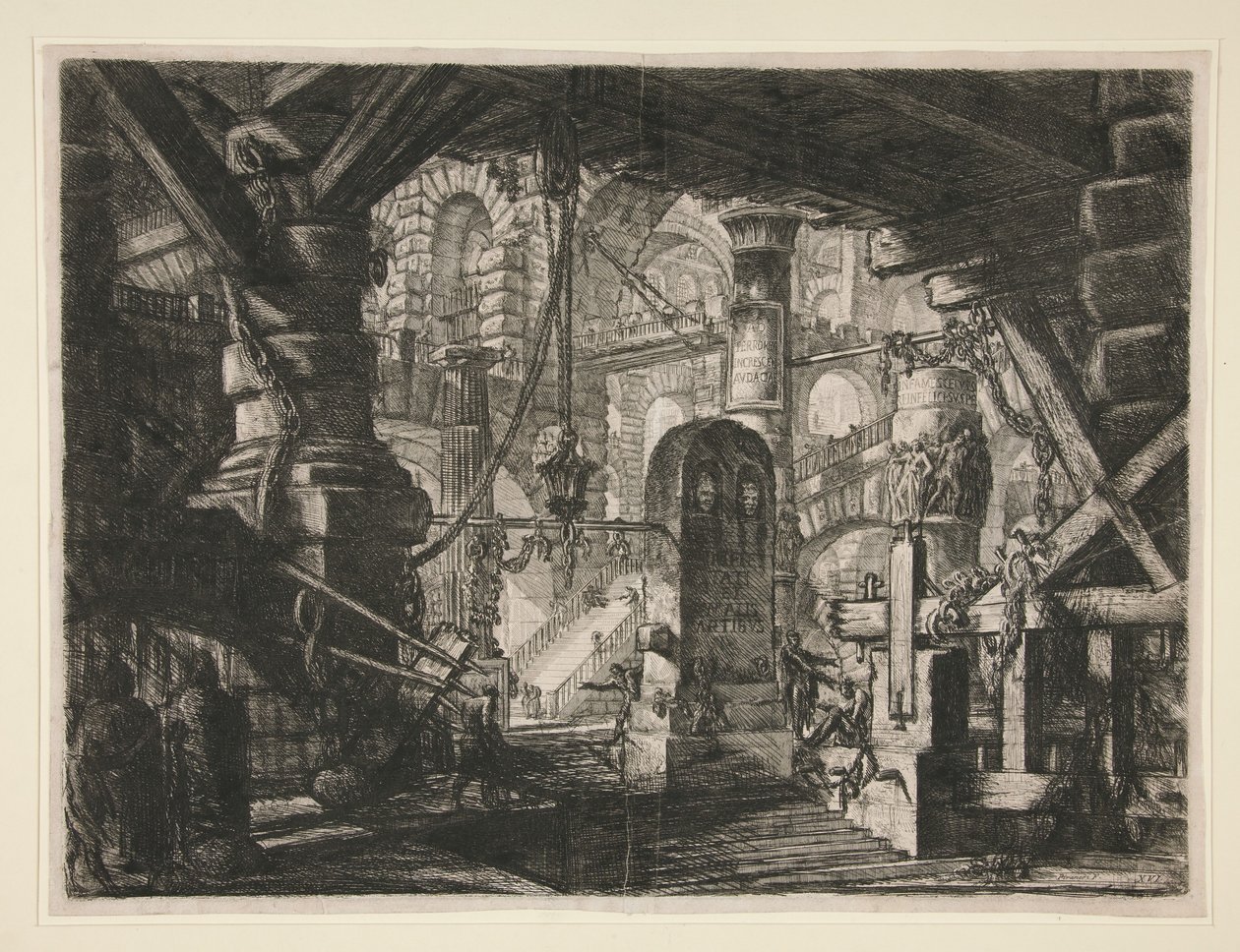 Carceri, XVI : La jetée aux chaînes - Giovanni Battista Piranesi