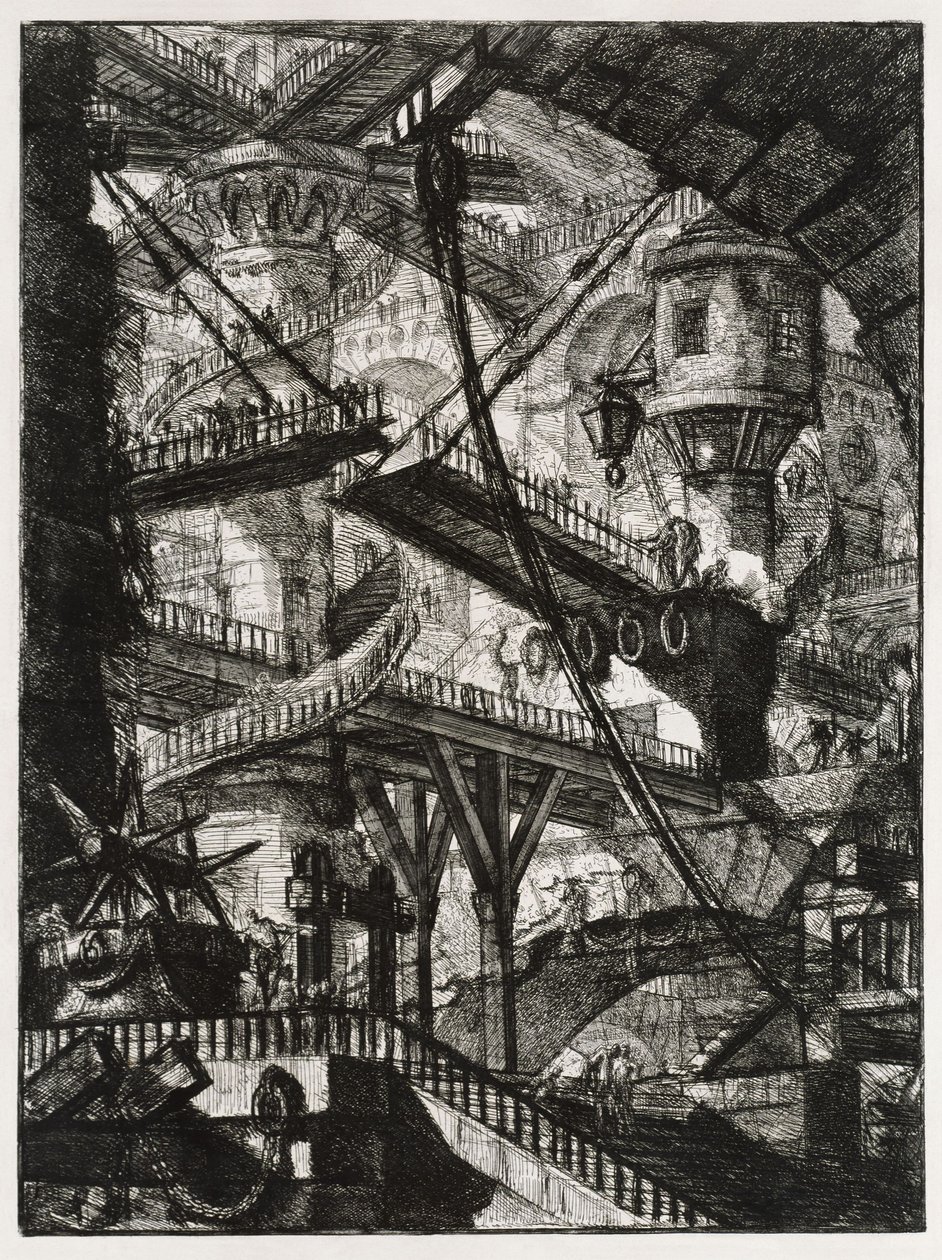 Prisons imaginaires : escaliers et pont-levis - Giovanni Battista Piranesi