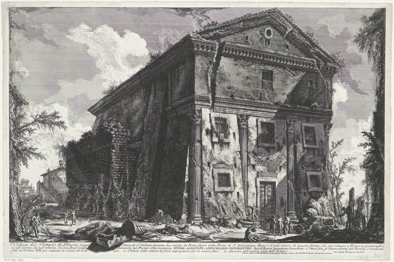 Chiesa di Sant’Urbano à Rome (Vedute di Roma disegnate ed incise da Giambattista Piranesi architetto Veneziano) - Giovanni Battista Piranesi