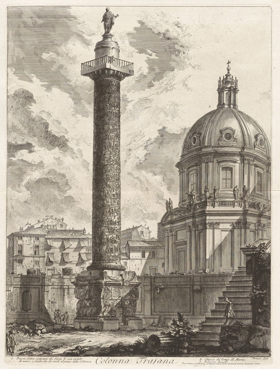 Colonne Trajane, de Vedute di Roma (Vues de Rome) - Giovanni Battista Piranesi