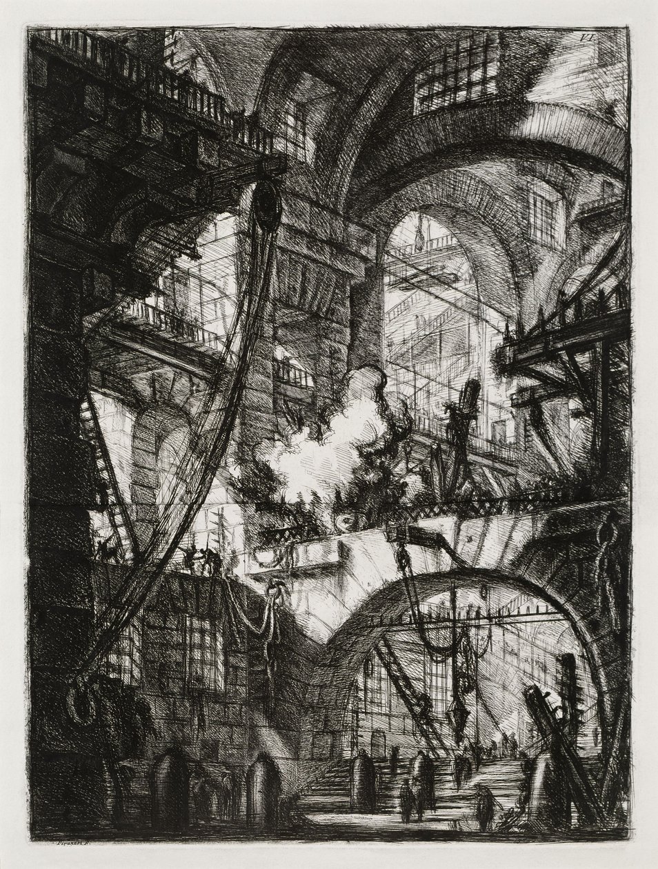 Le feu fumant (Planche 6 dans : Carceri d
