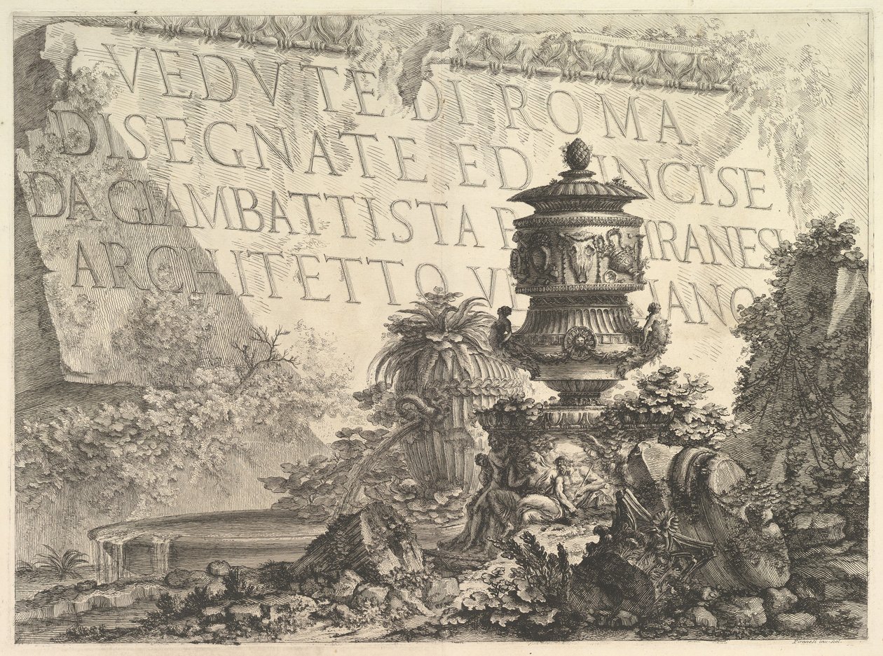 Page de titre du frontispice, 1748 - Giovanni Battista Piranesi