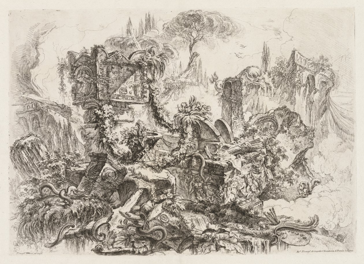 Groteschi : Ruines avec serpents - Giovanni Battista Piranesi