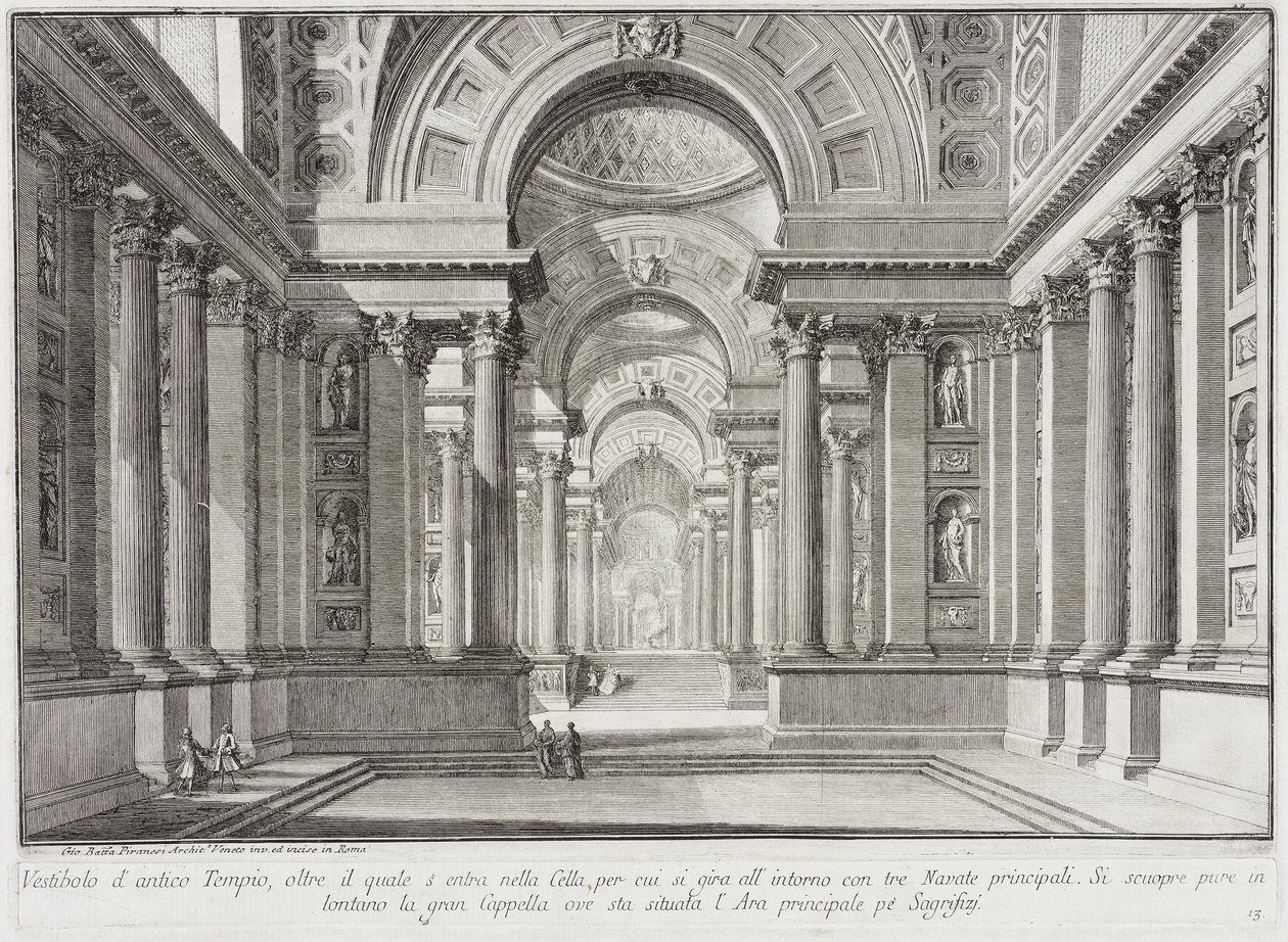 Temple antique imaginaire conçu dans le style de ceux construits en l