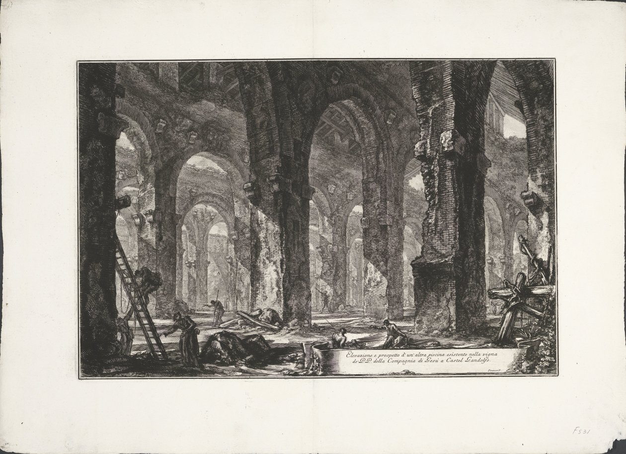 Intérieur des bains de Castel Gandolfo (série Archeologische vondsten uit Albano en Castel Gandolfo) - Giovanni Battista Piranesi