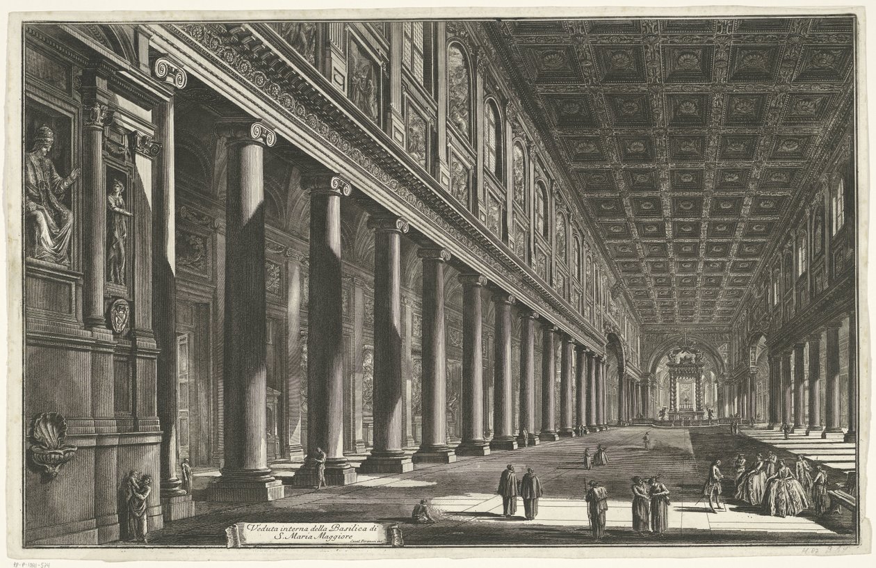Intérieur de la Santa Maria Maggiore à Rome - Giovanni Battista Piranesi