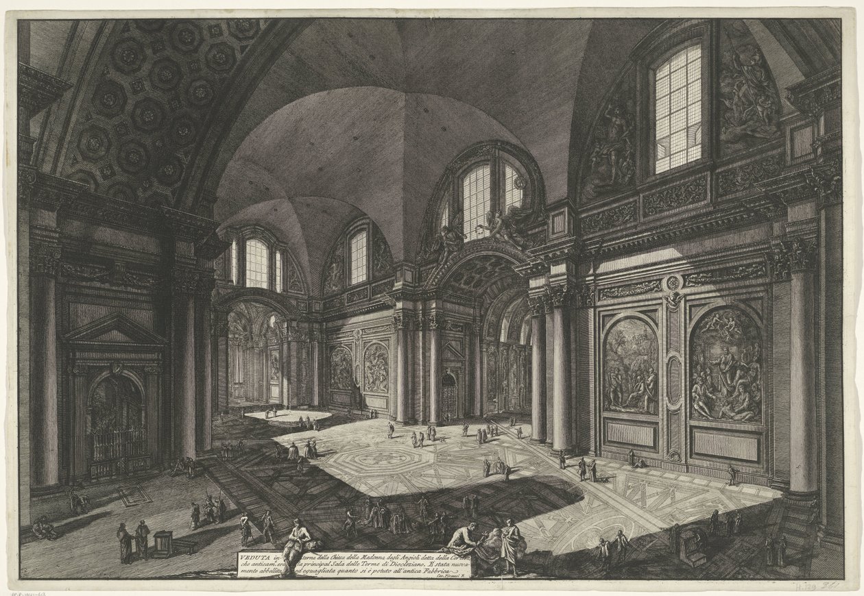 Intérieur de Santa Maria degli Angeli e dei Martiri à Rome - Giovanni Battista Piranesi