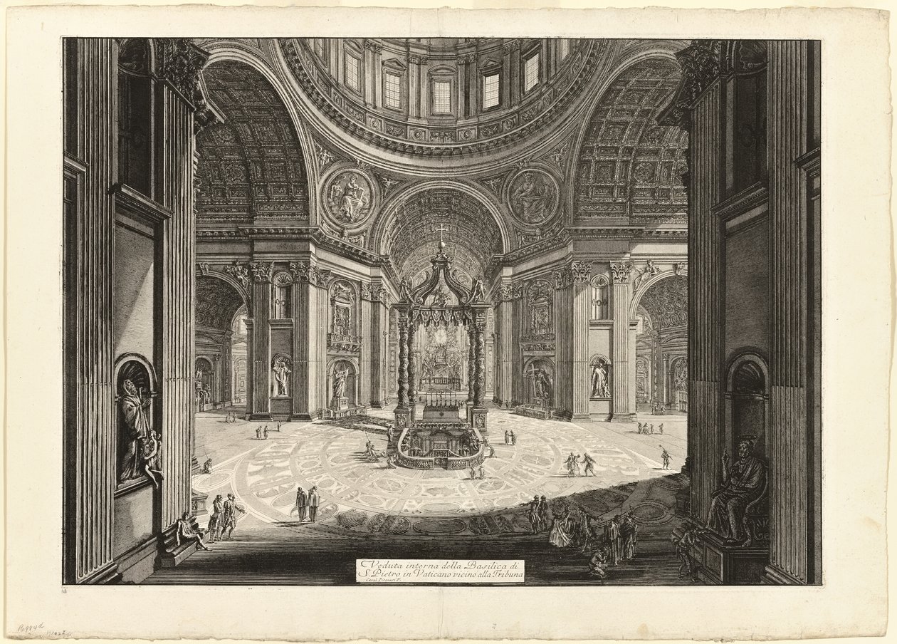 Vue intérieure de la basilique Saint-Pierre au Vatican, près de la Tribune, d