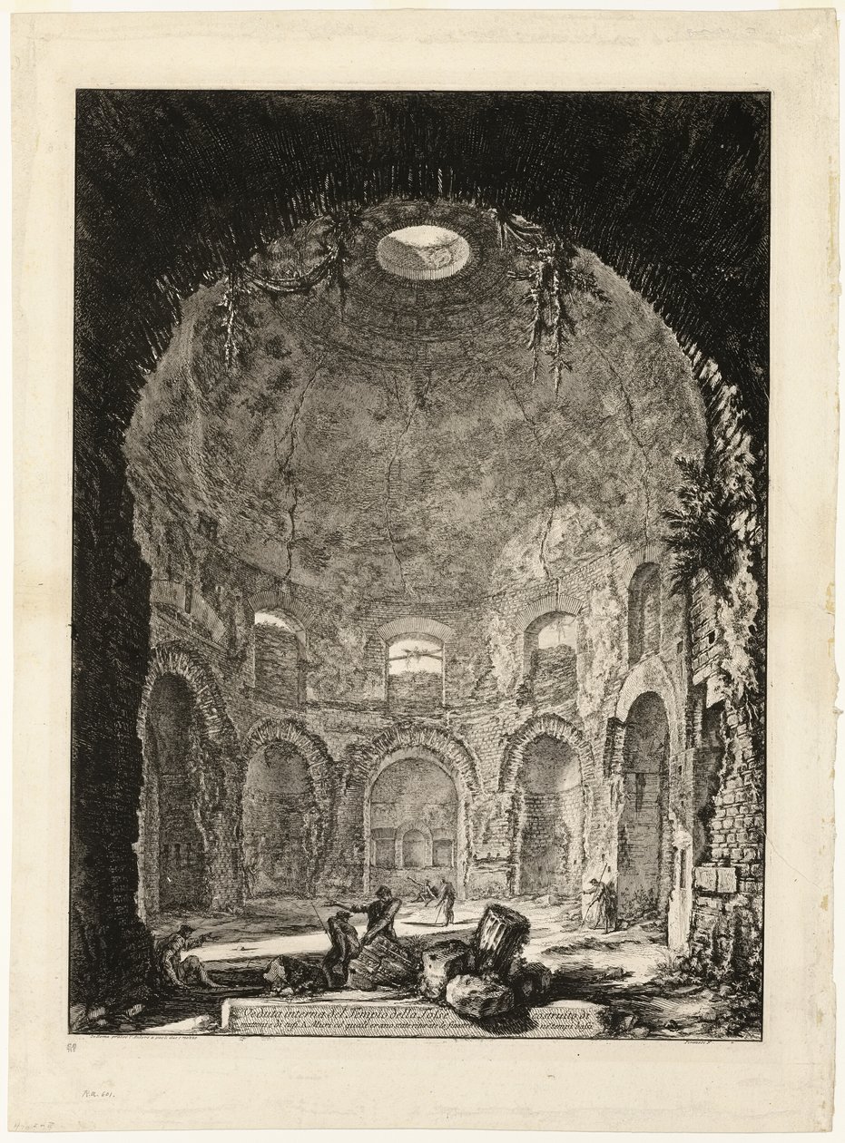 Vue intérieure du soi-disant Tempio della Tosse, de Vues de Rome - Giovanni Battista Piranesi