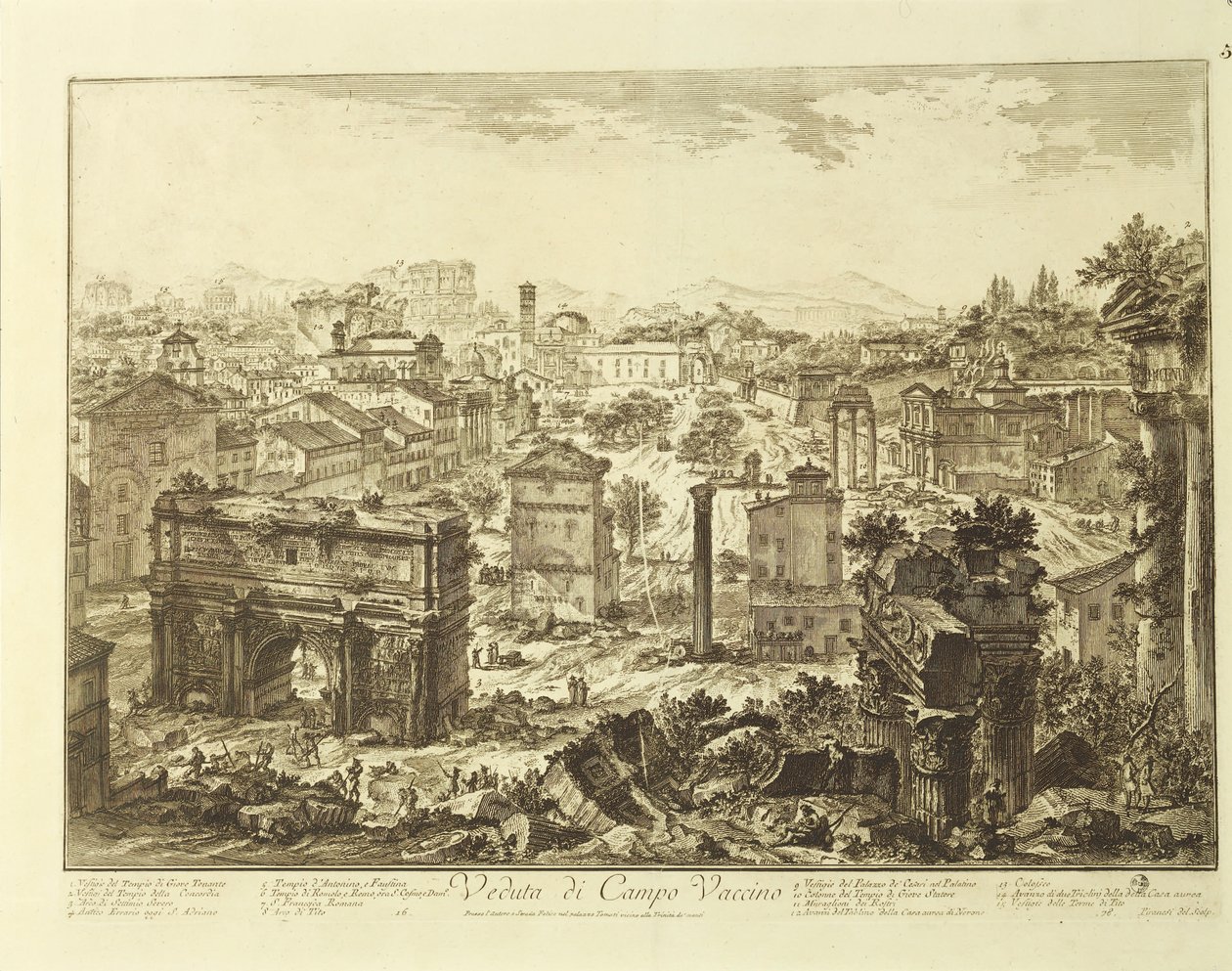 Italie, Rome, vue du Campo Vaccino (Forum Romain) avec l