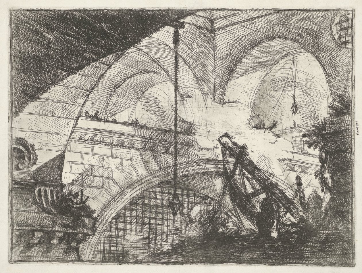 Prison avec dispositif de levage - Giovanni-Battista Piranesi