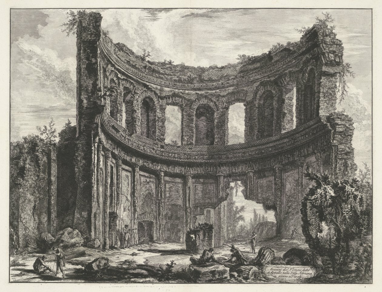 Petit palais dans la Villa Adriana à Tivoli - Giovanni Battista Piranesi