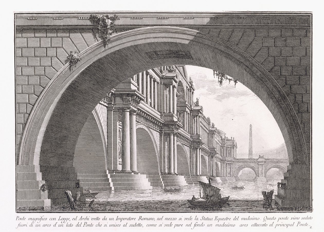 Magnifique pont avec loggia - Giovanni Battista Piranesi