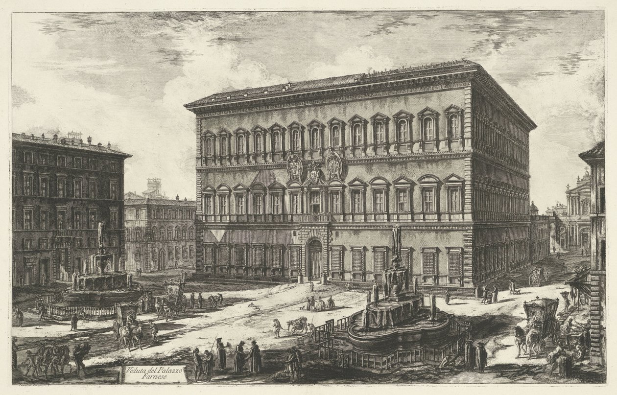 Palais Farnèse à Rome (Vues de Rome) - Giovanni Battista Piranesi