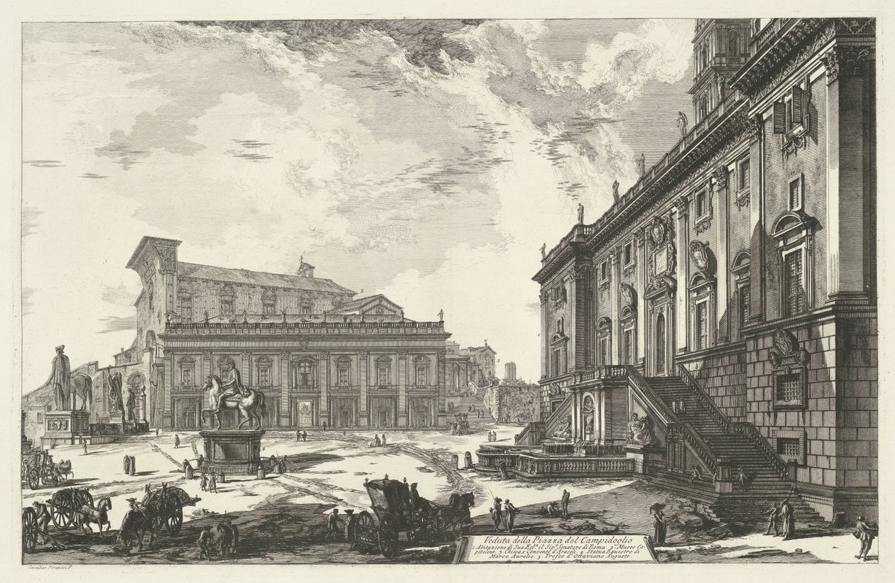 Piazza del Campidoglio à Rome - Giovanni Battista Piranesi